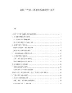 2025年中國二線架市場調查研究報告