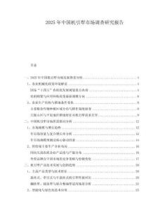 2025年中國機引犁市場調查研究報告