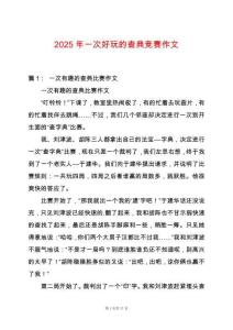 2025年一次好玩的查典競賽作文