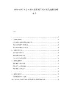 2025-2030智慧河湖長(zhǎng)制監(jiān)測(cè)終端標(biāo)準(zhǔn)化進(jìn)程調(diào)研報(bào)告