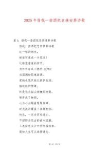 2025年借我一壺酒把哀痛安葬詩歌