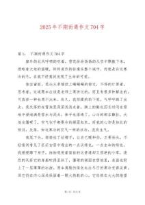 2025年不期而遇作文704字