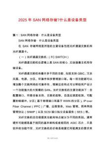 2025年SAN網(wǎng)絡(luò)存儲-什么是設(shè)備類型