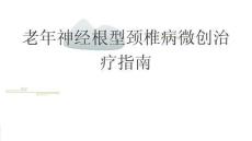 老年神經根型頸椎病微創治療指南2025