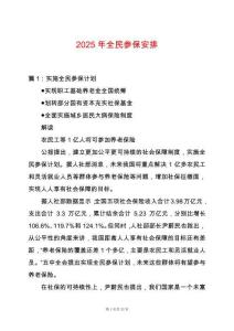 2025年全民參保安排