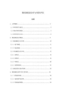 隧道掘進技術與風險評估