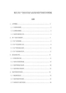 銀行客戶身份識別與洗錢風險等級管理模板
