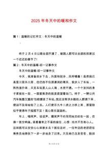2025年冬天中的暖和作文