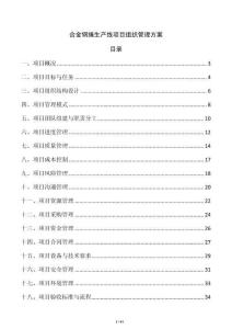 合金鋼繩生產線項目組織管理方案