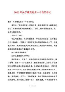 2025年關于鏡靈的另一個自己作文