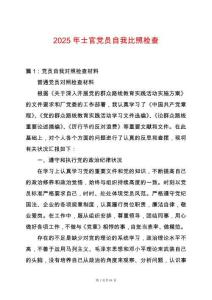 2025年士官黨員自我比照檢查