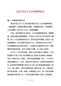 2025年員工心中好榜樣征文