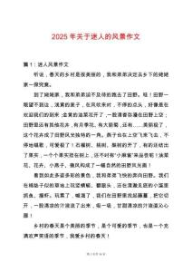 2025年關于迷人的風景作文