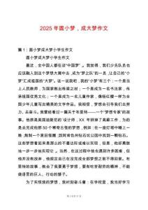 2025年圓小夢，成大夢作文