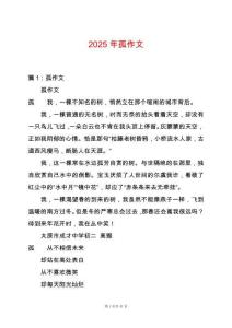 2025年孤作文