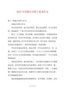 2025年奔跑在田野上優秀作文