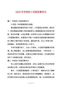 2025年學(xué)校的小花園寫景作文