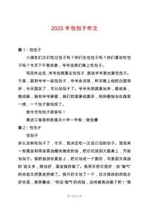 2025年包包子作文