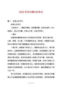 2025年兵馬俑之約作文