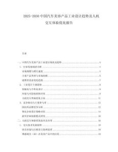 2025-2030中國汽車美容產(chǎn)品工業(yè)設(shè)計趨勢及人機交互體驗優(yōu)化報告