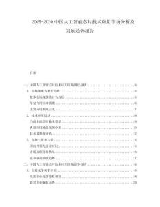 2025-2030中國人工智能芯片技術(shù)應(yīng)用市場分析及發(fā)展趨勢報告