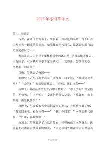 2025年冰淚草作文