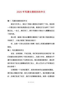 2025年寫遵交通規(guī)則的作文