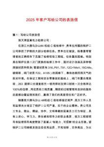 2025年客戶寫給公司的表揚信