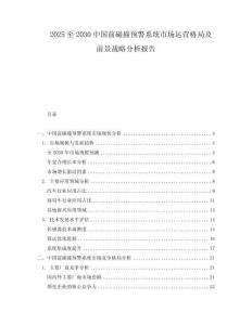 2025至2030中國前碰撞預警系統市場運營格局及前景戰略分析報告