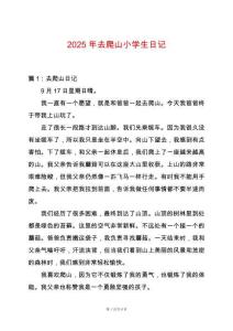2025年去爬山小學生日記