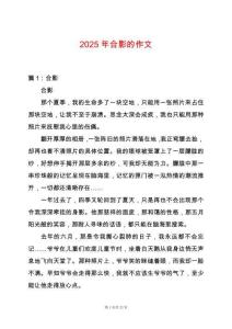 2025年合影的作文