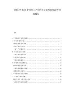 2025至2030中國(guó)稀土產(chǎn)業(yè)應(yīng)用前景及發(fā)展趨勢(shì)洞悉報(bào)告