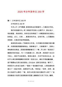 2025年辦年貨作文250字