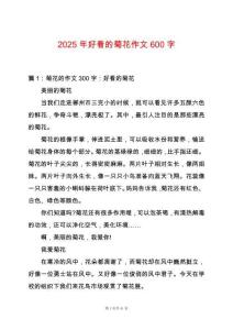 2025年好看的菊花作文600字