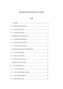 我國民事訴訟法的完善與發展