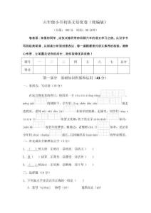 統編版小學六年級語文 小升初語文培優卷（含答案）