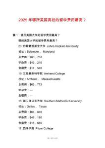 2025年哪所美國高校的留學(xué)費(fèi)用最高？