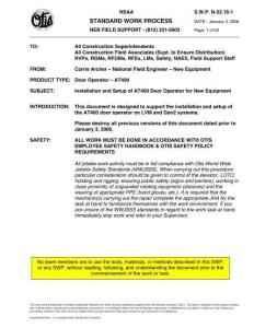 西子OTIS AT400門機英文版調試手冊