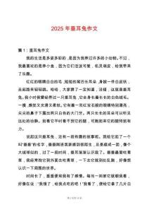 2025年垂耳兔作文