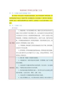 地基基礎(chǔ)工程基坑支護施工方案