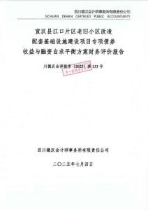 1宣漢縣江口片區(qū)老舊小區(qū)改造配套基礎(chǔ)設(shè)施建設(shè)項(xiàng)目 .財務(wù)評估報告