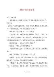 2025年因果作文