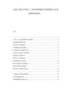 2025-2030中國G+工業(yè)互聯(lián)網(wǎng)融合發(fā)展現(xiàn)狀與未來趨勢研判報告