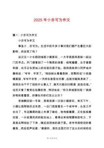 2025年小亦可為作文