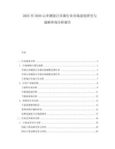 2025至2030心率測(cè)量計(jì)步器行業(yè)市場(chǎng)深度研究與戰(zhàn)略咨詢分析報(bào)告