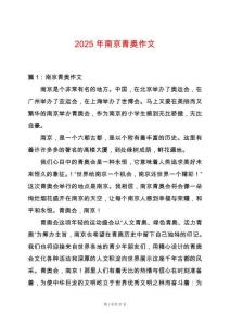 2025年南京青奧作文