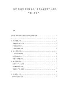 2025至2030中國炭化木行業市場深度研究與戰略咨詢分析報告