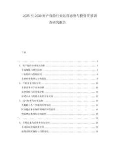 2025至2030財(cái)產(chǎn)保險(xiǎn)行業(yè)運(yùn)營(yíng)態(tài)勢(shì)與投資前景調(diào)查研究報(bào)告