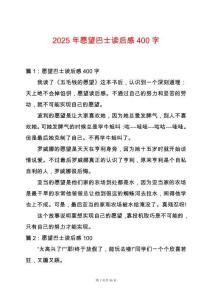 2025年愿望巴士讀后感400字