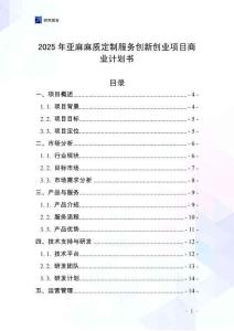 2025年亞麻麻質(zhì)定制服務(wù)創(chuàng)新創(chuàng)業(yè)項(xiàng)目商業(yè)計(jì)劃書